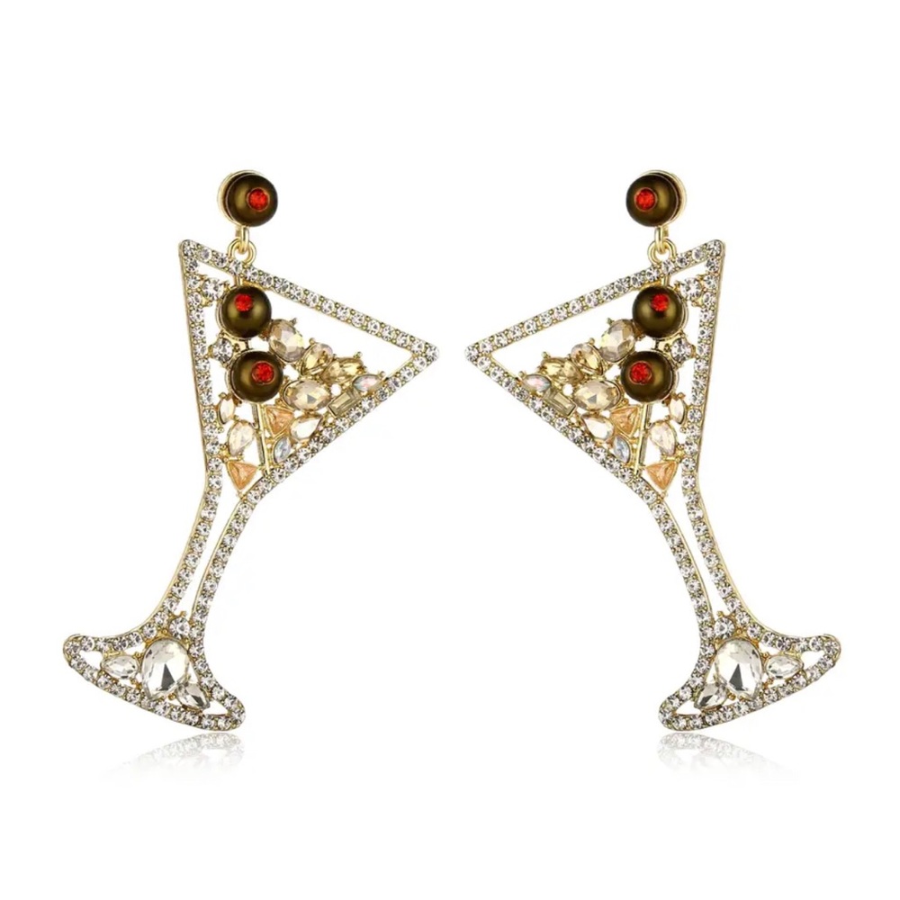 NWT. Happy Hour. Large. Dangle Drop. Earrings. Statement. Party. - Picture 1 of 1